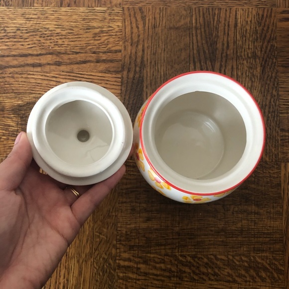 Hand-painted Floral Sugar Bowl - Picture 3 of 5